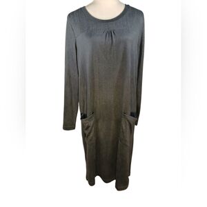 Soft Grey Dress W Pockets Layering, Loungewear Size Medium